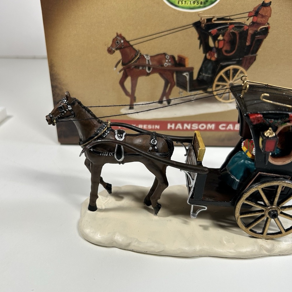 Lemax Hansom Cab Horse and Carriage Village Collection 2000 #03329 with Box‎ - Picture 3 of 14